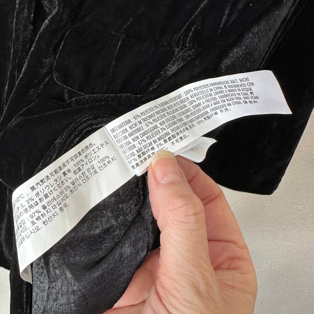 NWT Endless Rose Black Velvet Blazer Jacket Women’s XS Longline - Picture 11 of 16